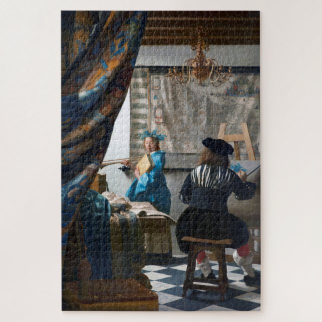 The Art of Painting, Johannes Vermeer Jigsaw Puzzle (Vertical)