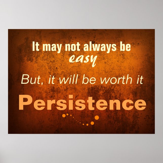 The Art of Persistence (Classroom Poster) Poster (Front)
