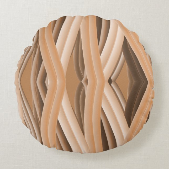 The Art of Tangled Flow Round Pillow (Front)