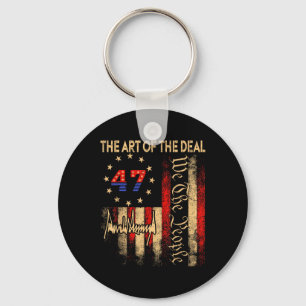 The Art Of The Deal President Donal Trump Vintage Keychain