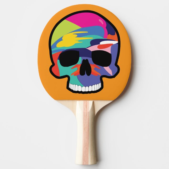 The Art of the Skeleton Ping Pong Paddle (Front)