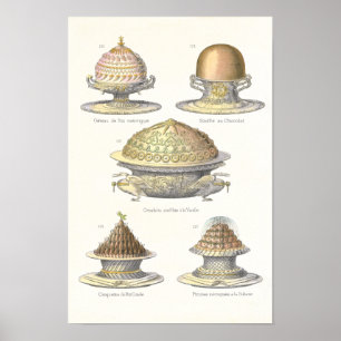 The Art of the Soufflé - Antique Vintage Pastry Poster