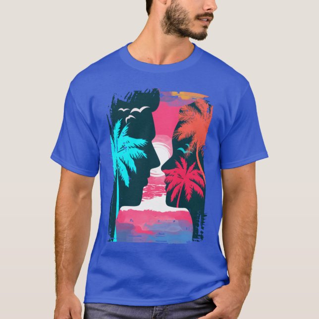 The Art Of Vintage Sunset girl T-Shirt (Front)