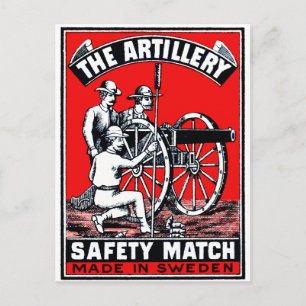 The Artillery Safety Match Postcard