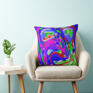 The Artist and His Flashes of Creativity Throw Pillow