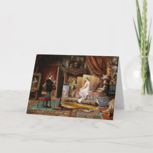 The Artist and His Model   Carl Schweninger, Jr. Card