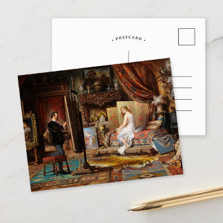 The Artist and His Model | Carl Schweninger, Jr. Postcard