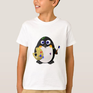 "The Artist" -- Cute Painter Penguin T-Shirt