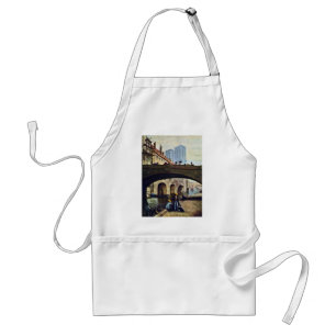 The Artist In Front Of Notre Dame By Daumier Standard Apron