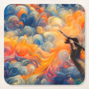The artist of the sky square paper coaster