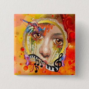 The Artist pallet 2 Inch Square Button
