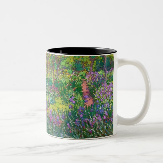 The Artist’s Garden in Giverny, After Claude Monet Two-Tone Coffee Mug (Right)