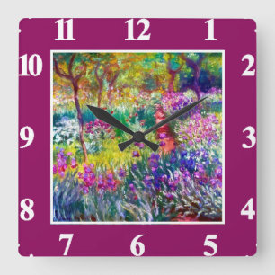 The Artist’s Garden in Giverny Square Wall Clock