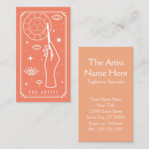 the artist tarot business card
