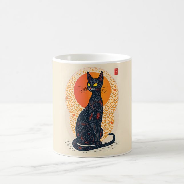 The Artistic Cat Coffee Mug (Center)