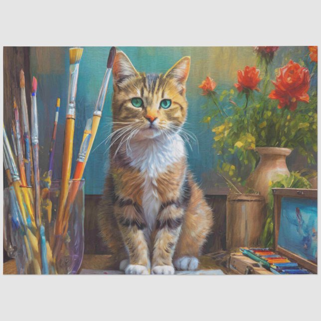 The Artistic Cat Tissue Paper (Front)