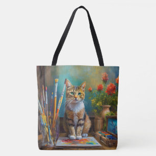 The Artistic Cat Tote Bag