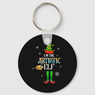 The Artistic Elf Squad Elf Family Christmas Pajama Keychain