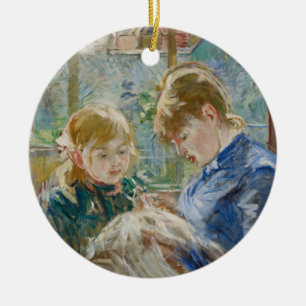 The Artist's Daughter, Julie, with her Nanny Ceramic Ornament