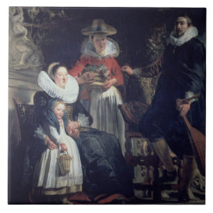 The Artist's Family (oil on canvas) 2 Tile