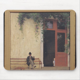 The Artist's Father and Son on the Doorstep Mouse Pad