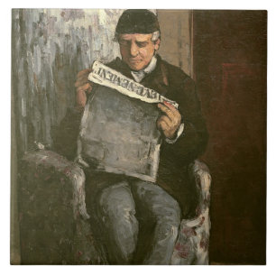 The Artist's Father, Reading "L'Événement", 1866 Tile