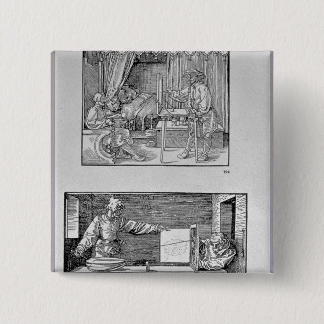 The artist's first technical book 2 inch square button (Front)