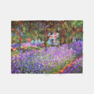The Artist's Garden at Giverny by Monet Fleece Blanket