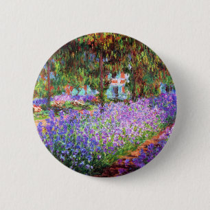 The Artist's Garden at Giverny, Claude Monet 2 Inch Round Button