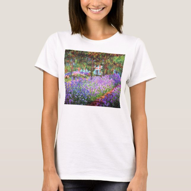 The Artist's Garden at Giverny, Claude Monet T-Shirt (Front)