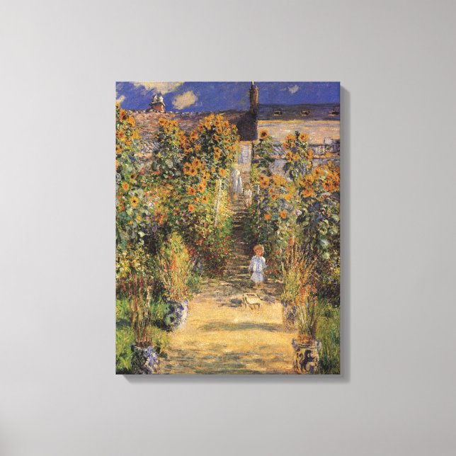 The Artist's Garden at Vetheuil by Claude Monet Canvas Print (Front)