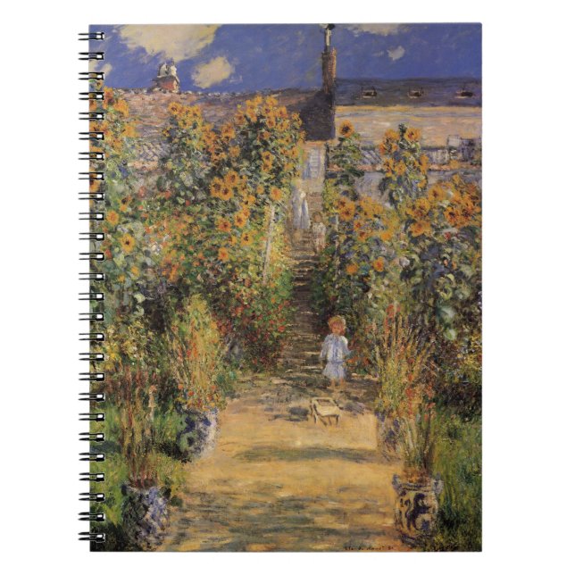The Artist's Garden at Vetheuil by Claude Monet Notebook (Front)