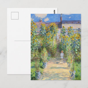 The Artist's Garden at Vetheuil by Claude Monet Postcard