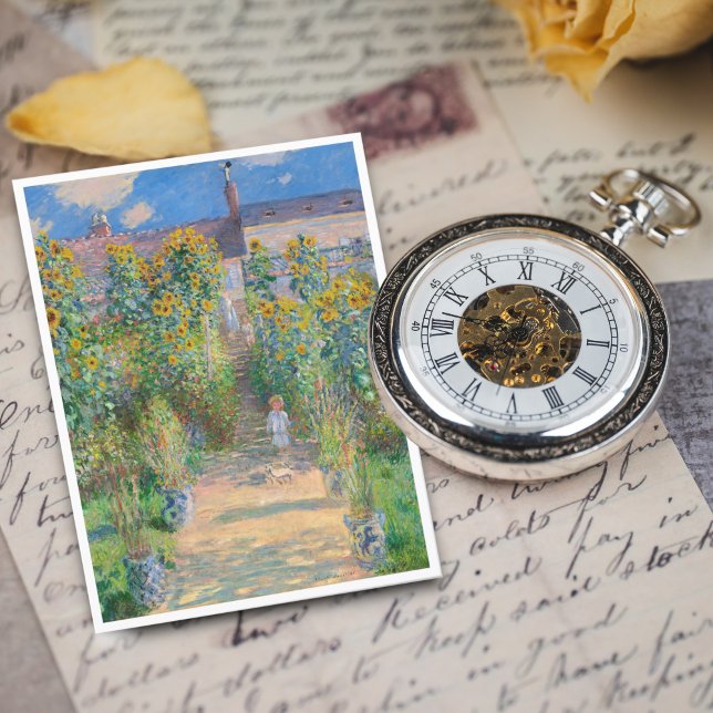The Artist's Garden at Vétheuil by Claude Monet Postcard (Creator Uploaded)