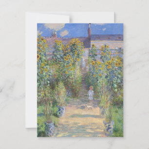 The Artist's Garden at Vétheuil, Monet Postcard