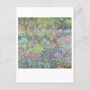 The Artist's Garden by Claude Monet Painting Postcard