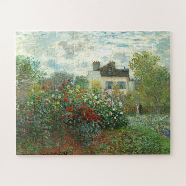 The Artist's Garden in Argenteuil by Claude Monet Jigsaw Puzzle (Horizontal)