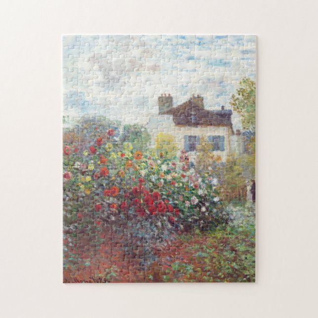 The Artist's Garden in Argenteuil by Claude Monet Jigsaw Puzzle (Vertical)