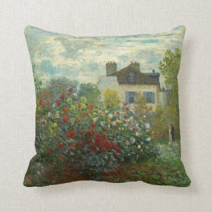 The Artist's Garden in Argenteuil by Monet (1873) Throw Pillow