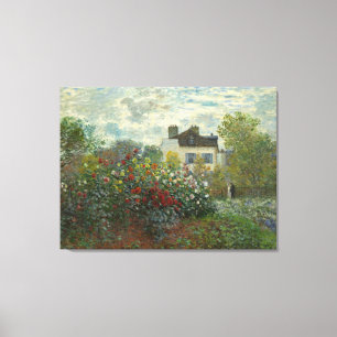 The Artist's Garden in Argenteuil Claude Monet Canvas Print