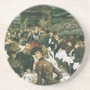 The Artist's Ladies by James Tissot, Vintage Art Coaster