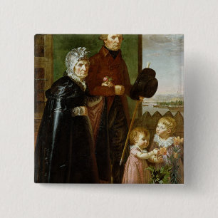 The Artist's Parents, 1806 2 Inch Square Button