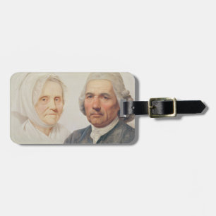 The artist's parents (oil on canvas) luggage tag