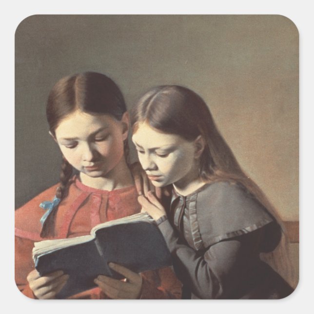 The Artist's Sisters Signe and Henriette Square Sticker (Front)