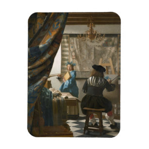 The Artist's Studio, c.1665-66 (oil on canvas) Magnet