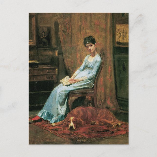 The Artist's Wife and His Setter Dog Postcard (Front)