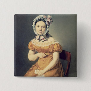 The artist's wife Catharine, 1825 2 Inch Square Button