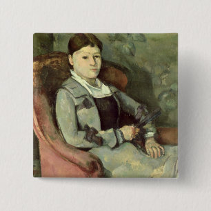 The Artist's Wife in an Armchair, c.1867 2 Inch Square Button