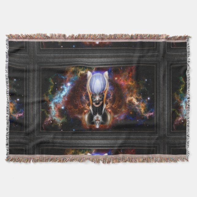 The Arzookian Princess Of Nebulous Four Throw Blanket (Front)