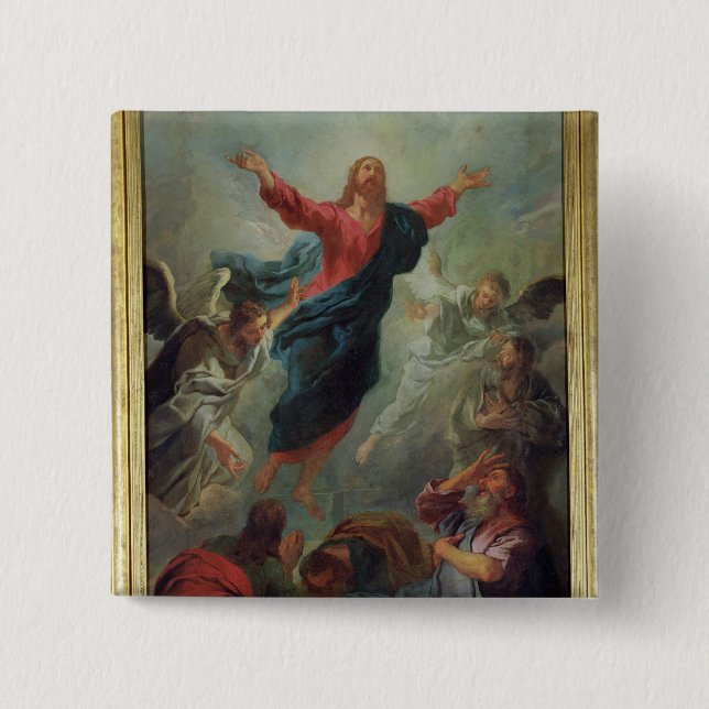 The Ascension, 1721 2 Inch Square Button (Front)